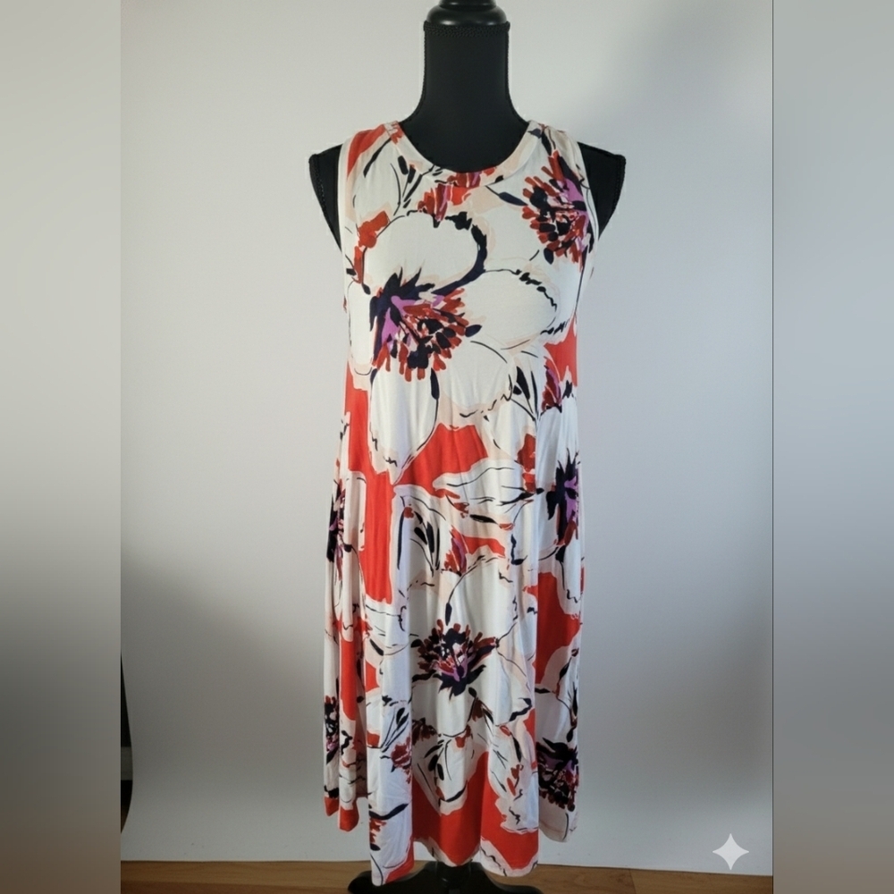 The Limited Floral Maxi Dress - White, Orange, Purple